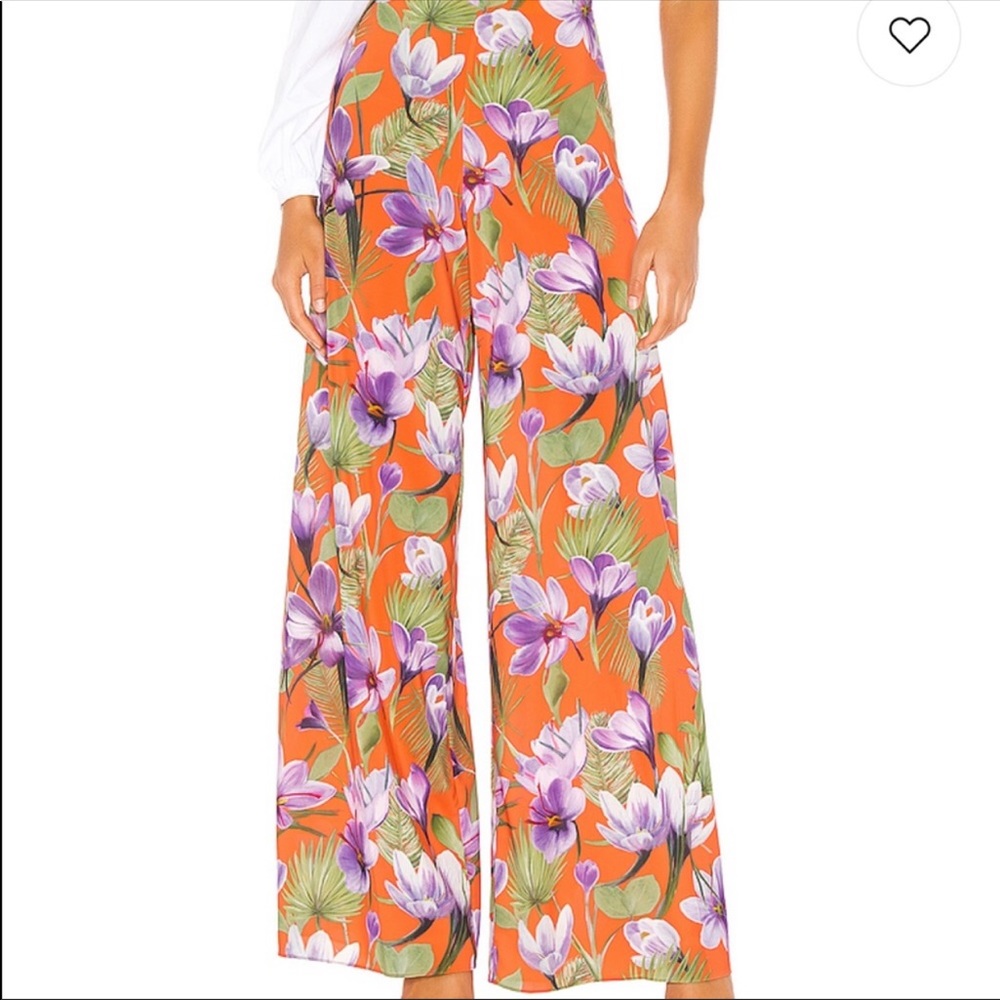 Alice + Olivia Athena Wide Leg Floral Pant NWT